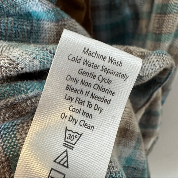 Kyla Seo Plaid Velvet Embroidered Back Button Up Tunic Top Boho Size XXL - Picture 14 of 14